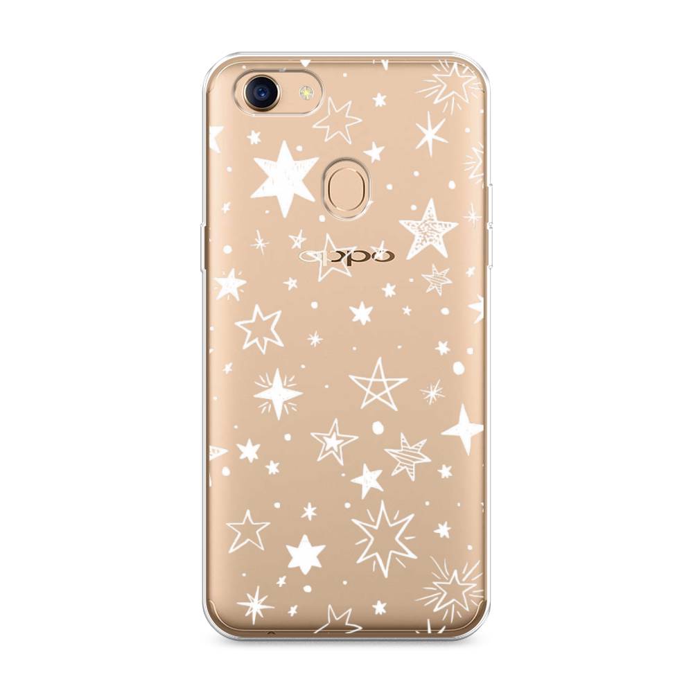 

Чехол Awog на Oppo F5 "Звездочки графика белая", Разноцветный, 250250-7