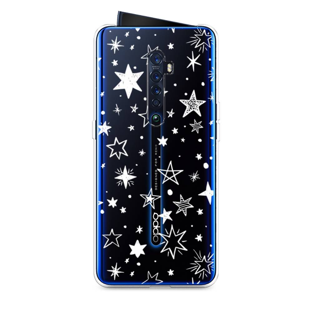 

Чехол Awog на Oppo Reno 2 "Звездочки графика белая", Разноцветный, 253550-7