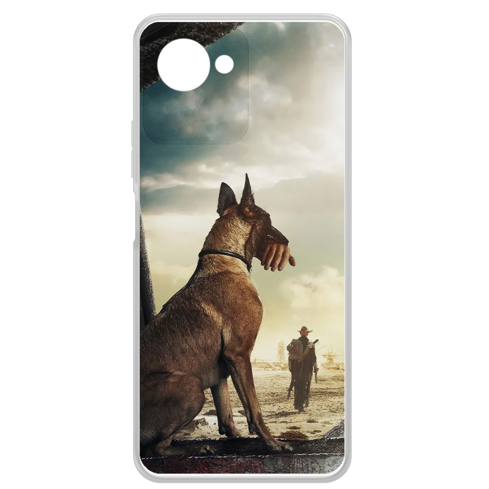 

Чехол-накладка Krutoff Clear Case Фоллаут (Fallout) - Псина для Realme C30s