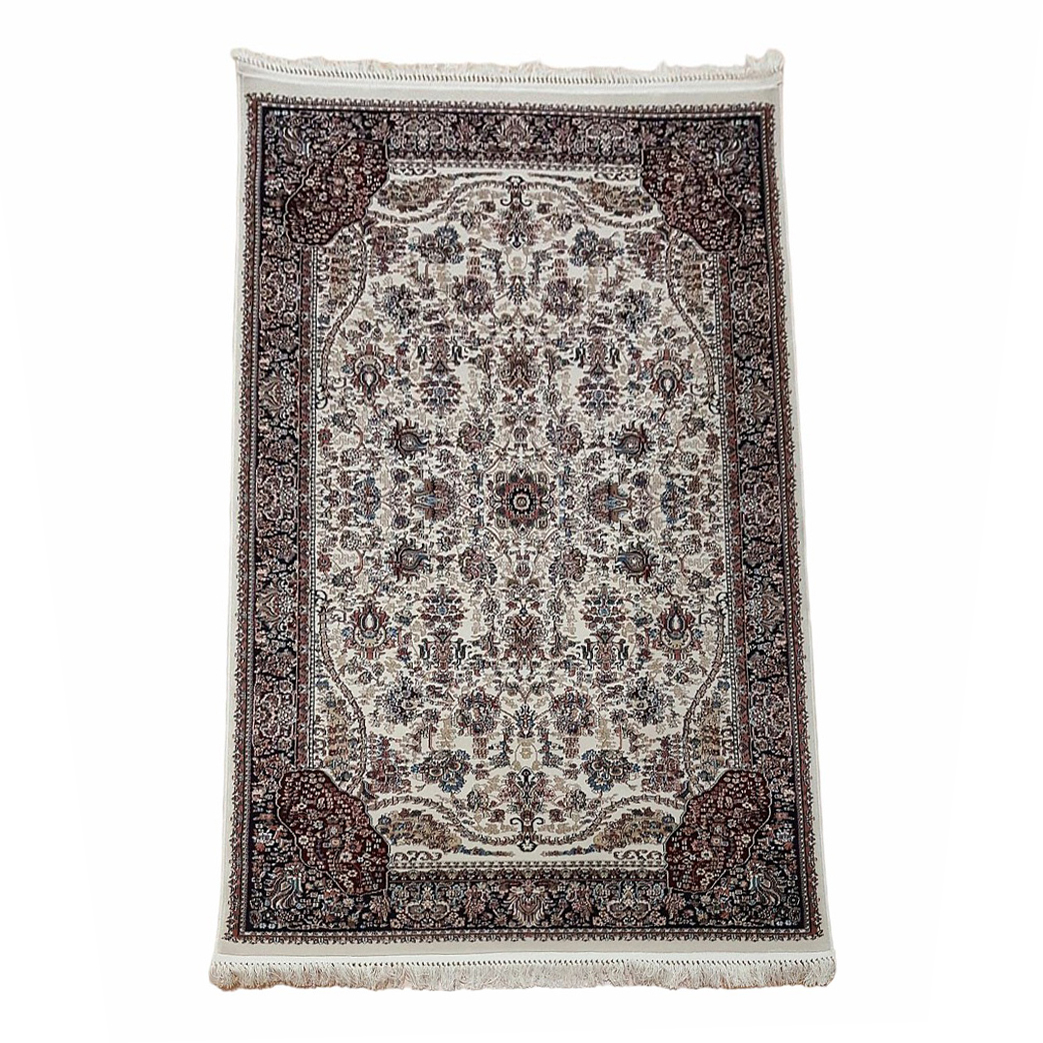 фото Ковер sofia rugs abrishim prestige 120x180 см хит-сет кремовый с синим