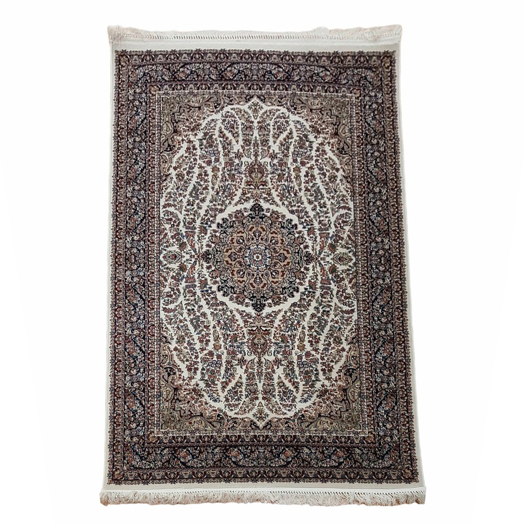 фото Ковер sofia rugs abrishim prestige 120x180 см хит-сет кремовый с синим