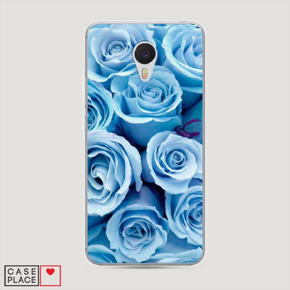 

Чехол Awog на Meizu M3 "Лазурные розы", Голубой, 70350-8
