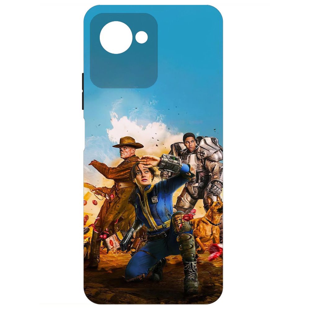 

Чехол-накладка Krutoff Soft Case Фоллаут (Fallout) - Люси, Гуль и Аарон для Realme C30s
