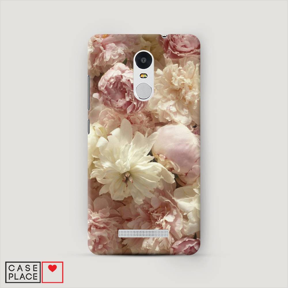 

Пластиковый чехол "Пионы светлые" на Xiaomi Redmi Note 3