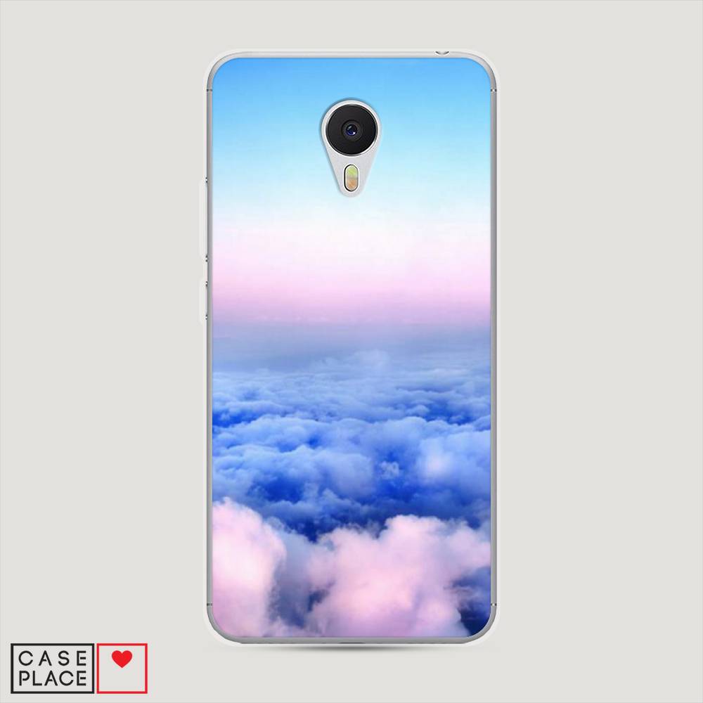 

Чехол Awog на Meizu M3 "Облака", Голубой;розовый, 70350-4
