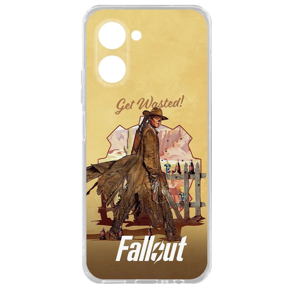 

Чехол-накладка Krutoff Clear Case Фоллаут (Fallout) - Давай напьемся! для Realme C33, Прозрачный