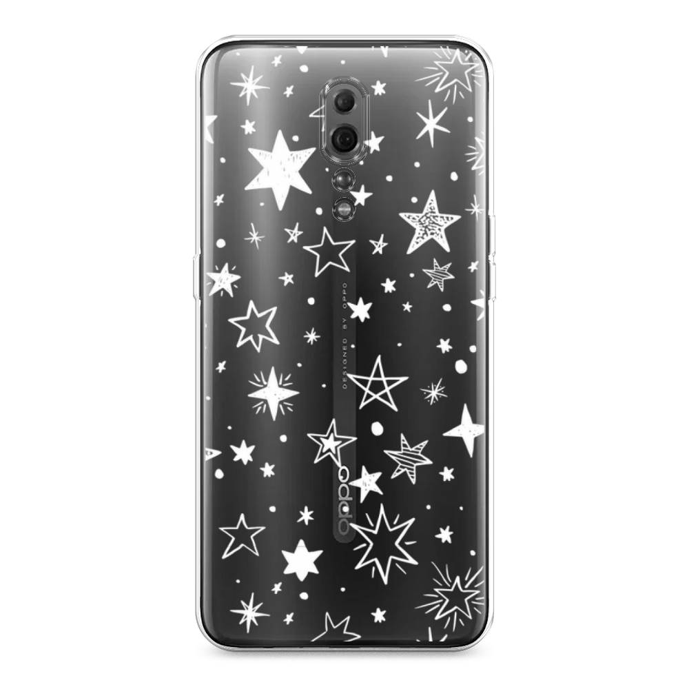 

Чехол Awog на Oppo Reno Z "Звездочки графика белая", Разноцветный, 250950-7