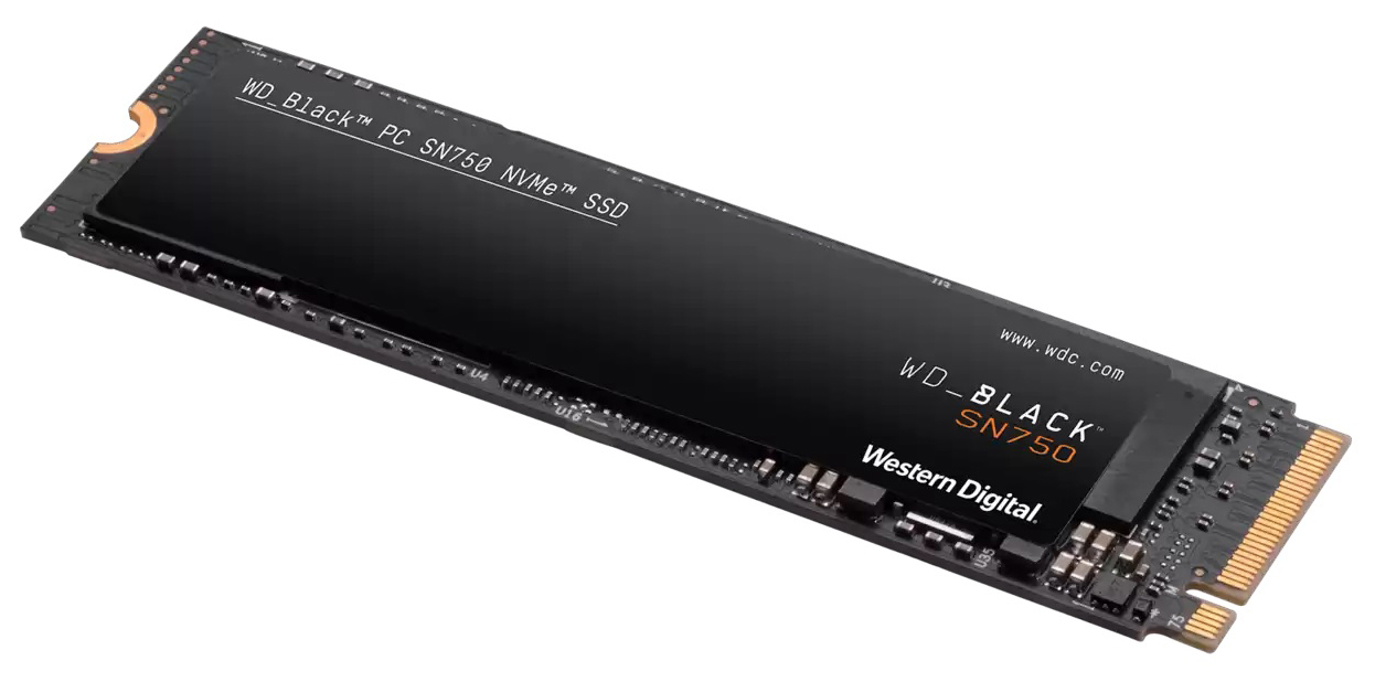 

SSD накопитель WD Black SN750 M.2 2280 4 ТБ (WDS400T3X0C), Black SN750