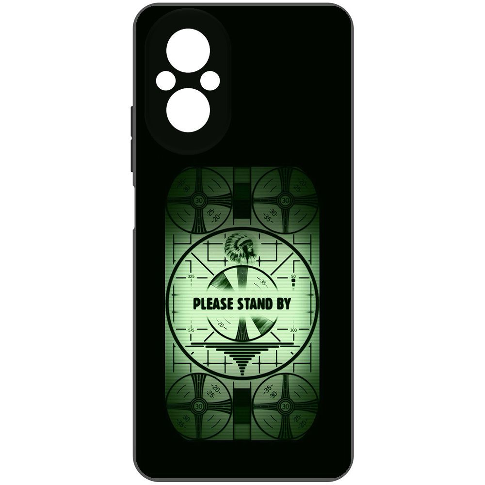 

Чехол-накладка Krutoff Soft Case Фоллаут (Fallout) - Пожалуйста, подождите для Realme C67, Черный