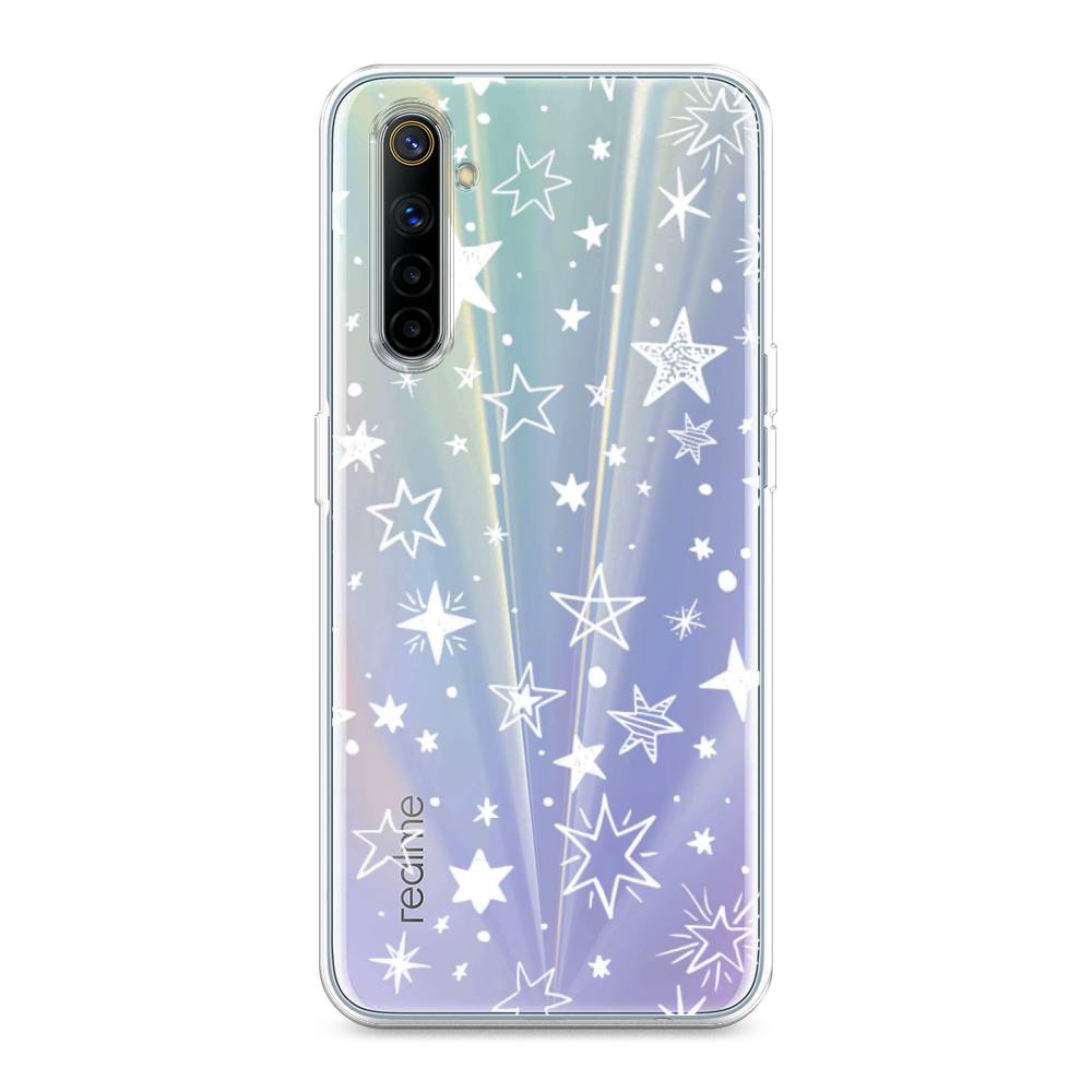 

Чехол Awog на Realme 6 "Звездочки графика белая", Разноцветный, 252750-7