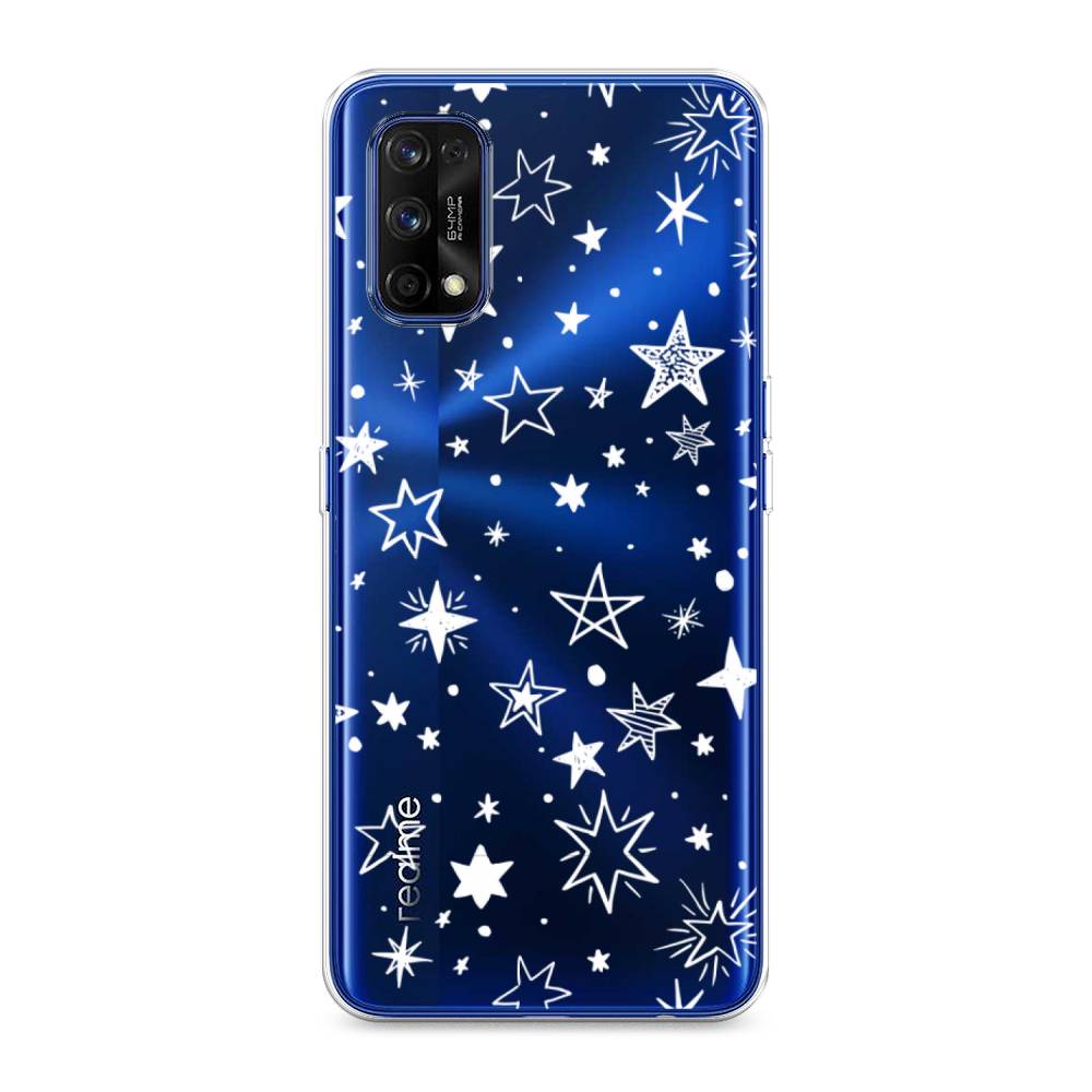 

Чехол Awog на Realme 7 Pro "Звездочки графика белая", Разноцветный, 254050-7