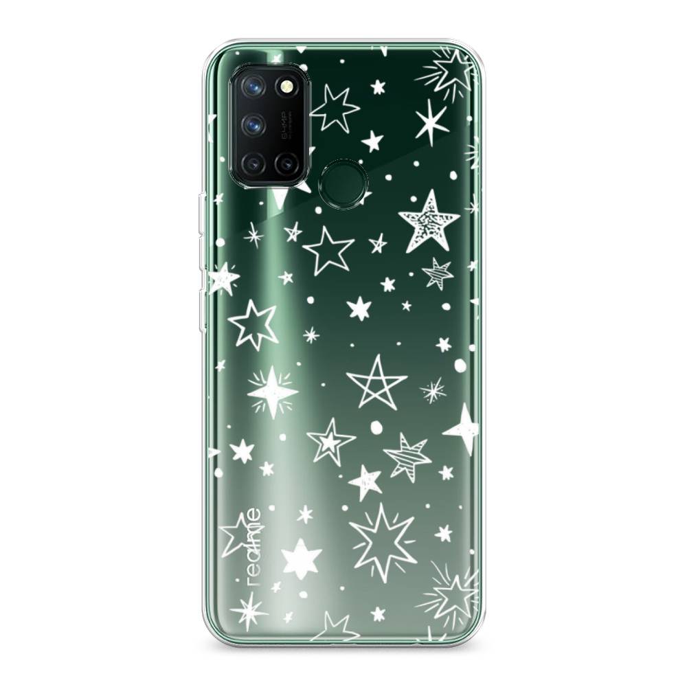 

Чехол Awog на Realme 7i "Звездочки графика белая", Разноцветный, 253950-7