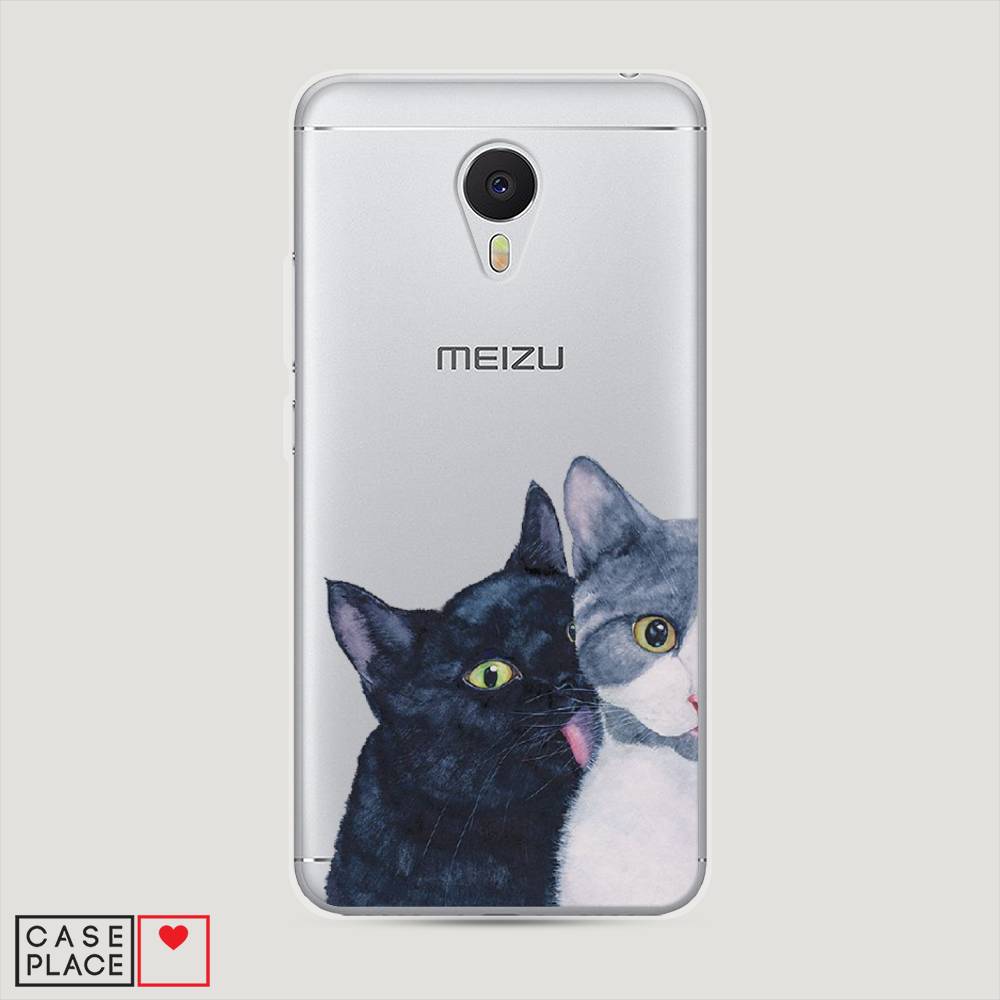 

Чехол Awog на Meizu M3 "Кошачья любовь", Синий, 70350-1
