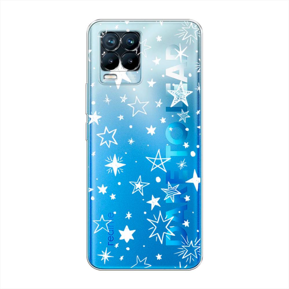

Чехол Awog на Realme 8/8 Pro "Звездочки графика белая", Разноцветный, 255550-7