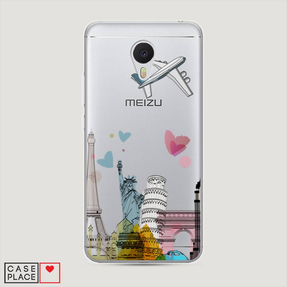 

Чехол Awog на Meizu M3 "Самолет путешествий", Желтый, 70350-10