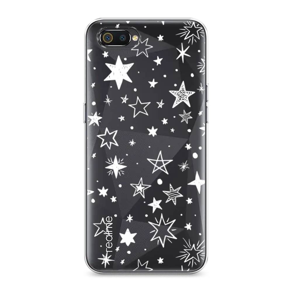 

Чехол Awog на Realme C2 "Звездочки графика белая", Разноцветный, 251150-7