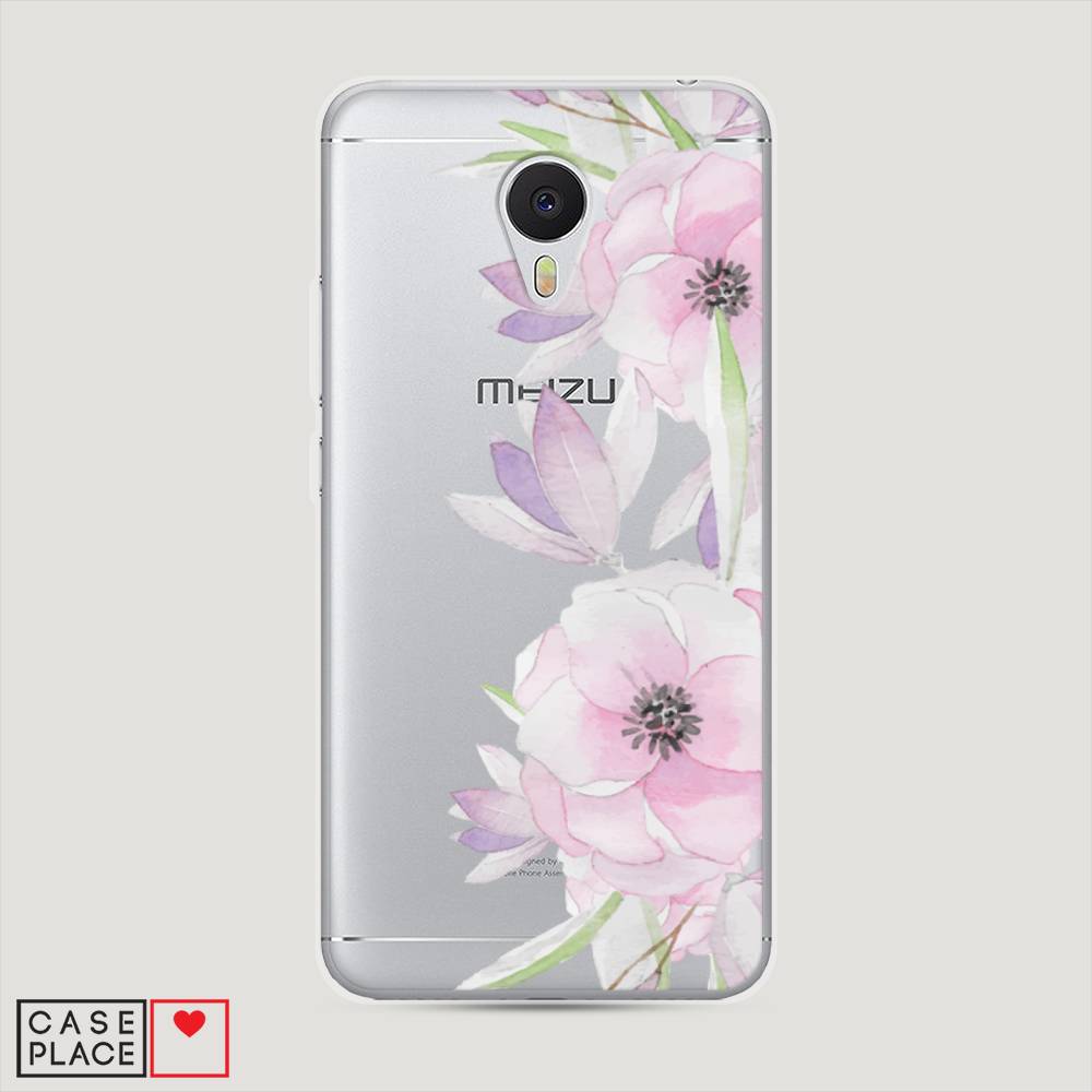 

Чехол Awog на Meizu M3 "Нежные анемоны", Розовый;черный;фиолетовый, 70350-8