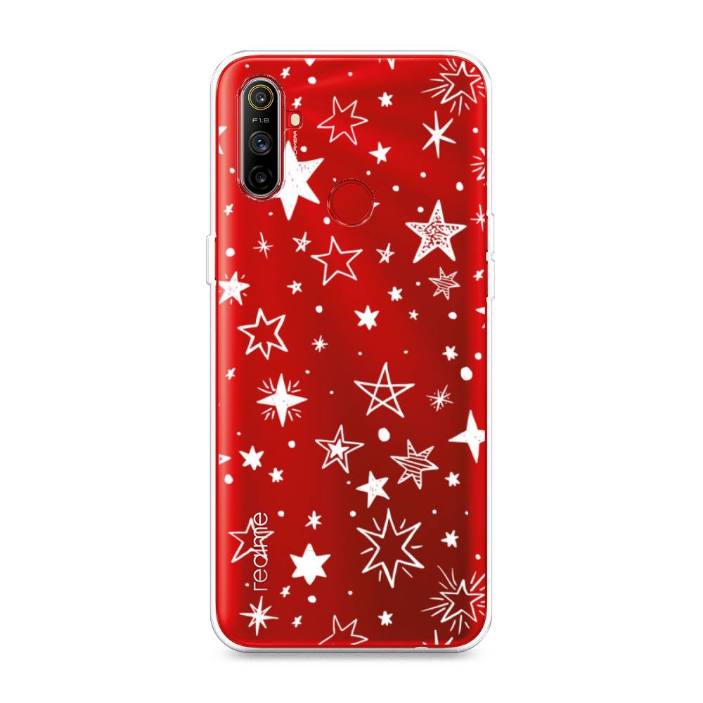 

Чехол Awog на Realme C3 "Звездочки графика белая", Разноцветный, 253050-7