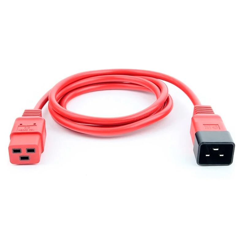 

Кабель Power Cube C19 - C20 вилка-розетка 1.8м (16272) красный