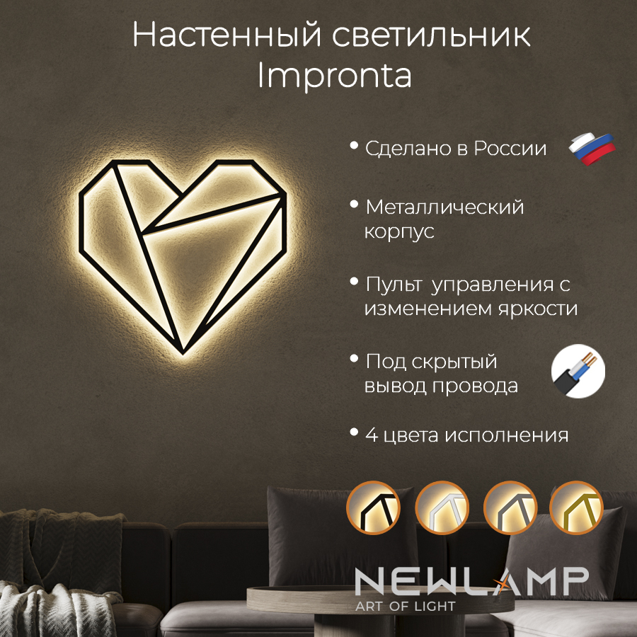 Настенный светильник NEWLAMP Impronta черный, A-210102