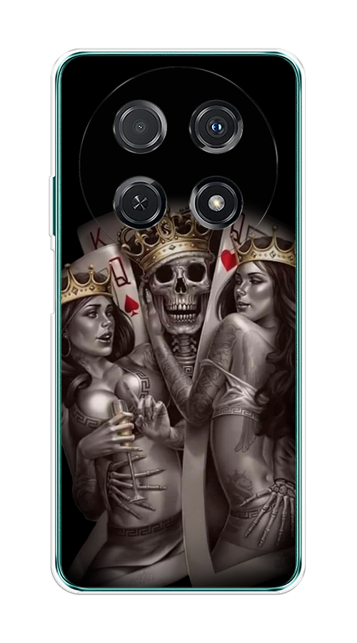 

Чехол на Huawei Nova 12i "Карты король и королевы", Серый;желтый, 6123950-1