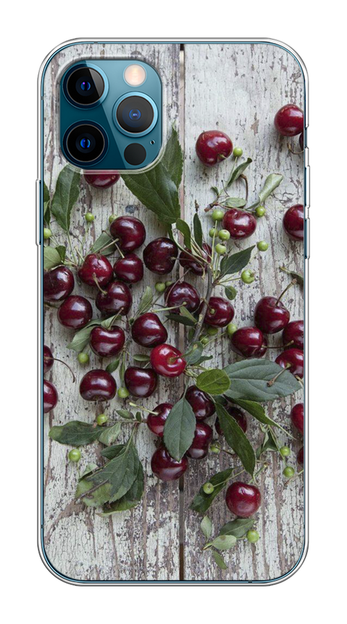 

Чехол Homey на Apple iPhone 12 "Вишня", Бордовый;зеленый;серый, 12550-1