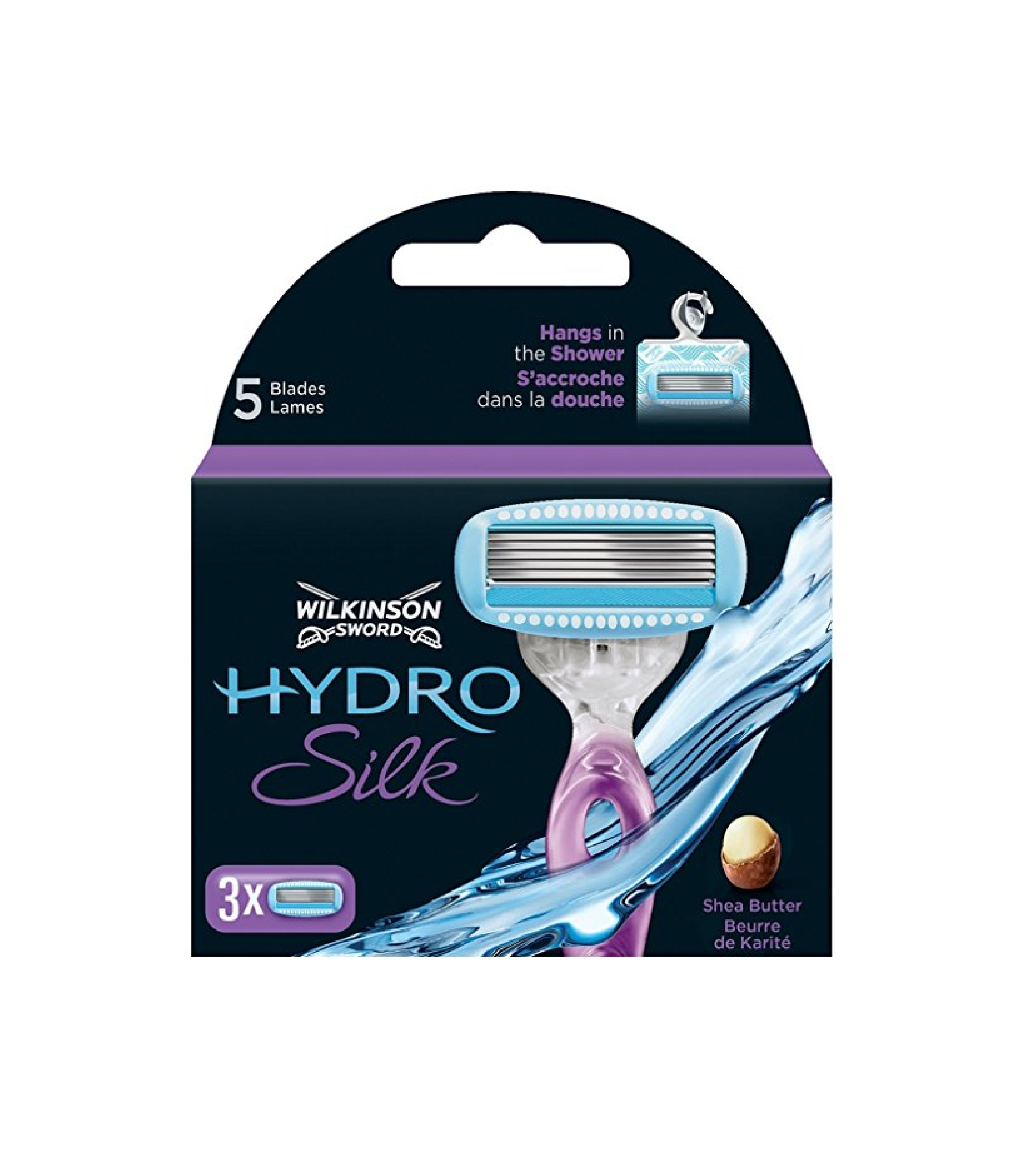 Сменные лезвия Wilkinson Sword Hydro Silk, 3 шт. сменные кассеты для бритья dorco tg ii plus 2 лезвия с увлажняющей полоской 5 шт