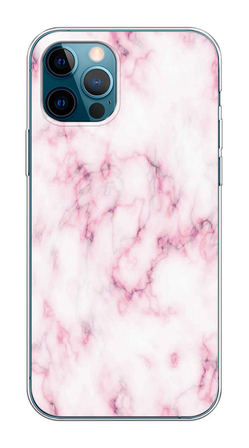 

Чехол Homey на Apple iPhone 12 "Мрамор с розовым", Белый;розовый, 12550-1