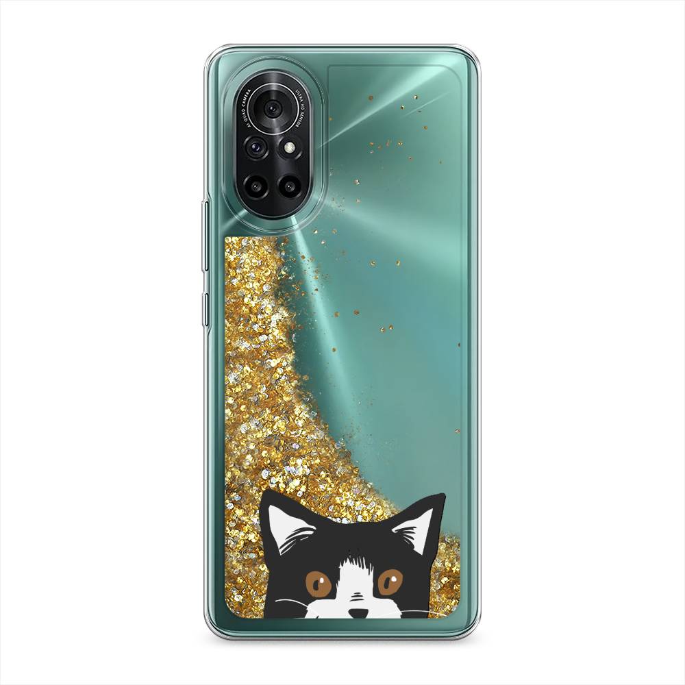 

Чехол Awog на Honor V40 Lite "Подглядывающий кот", Разноцветный, 6105190-1