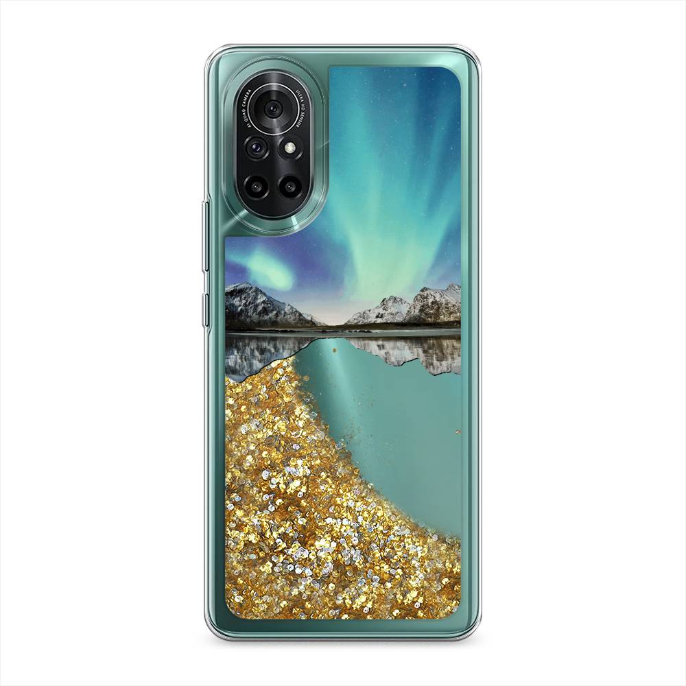

Чехол Awog на Honor V40 Lite "Горное озеро и сияние", Разноцветный, 6105190-1