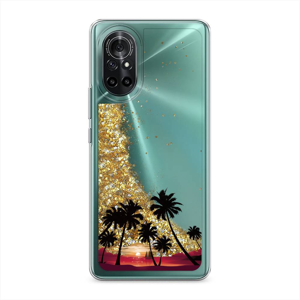 

Чехол Awog на Honor V40 Lite "Закат и пальмы", Разноцветный, 6105190-1