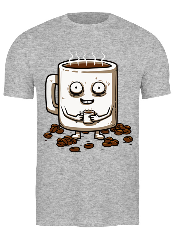 

Футболка мужская Printio Кофе (coffee) серая 3XL, Серый, Кофе (coffee)