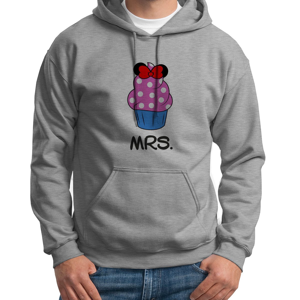 

Худи унисекс CoolPodarok Mrsминни серое 42 RU, Серый, S0113903