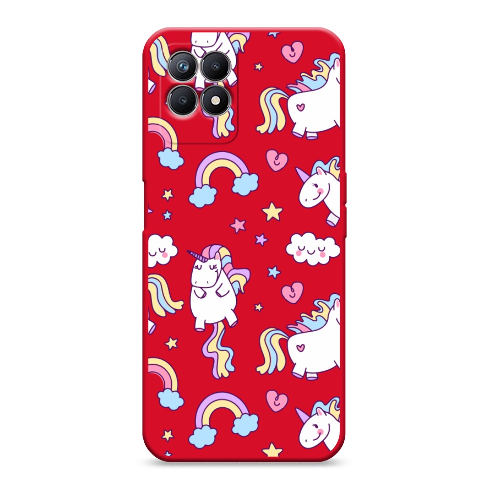 

Матовый силиконовый чехол "Sweet unicorns dreams" на Realme 8i, Sweet unicorns dreams