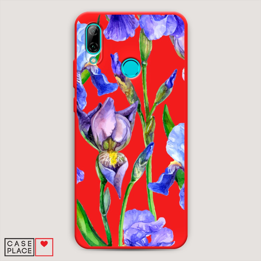 

Чехол Awog на Huawei P Smart 2019 "Синие ирисы", Разноцветный, 67253-1