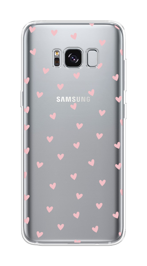 

Чехол на Samsung Galaxy S8 "Розовые сердечки паттерн", Розовый;прозрачный, 24750-1