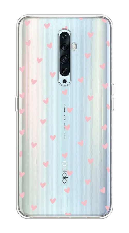 

Чехол на Oppo Reno 2Z "Розовые сердечки паттерн", Розовый;прозрачный, 251850-1
