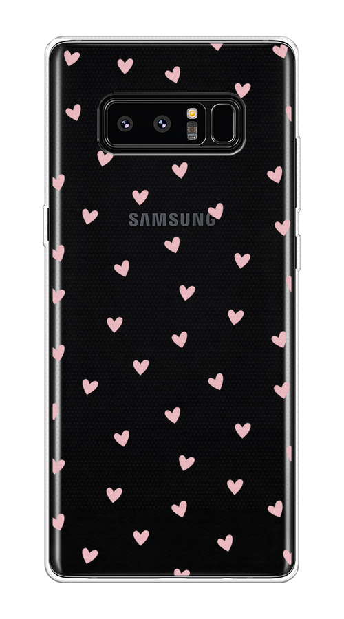 

Чехол на Samsung Galaxy Note 8 "Розовые сердечки паттерн", Розовый;прозрачный, 25250-1