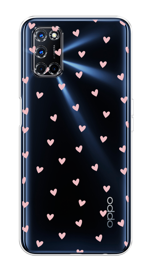 

Чехол на Oppo A52/A72 "Розовые сердечки паттерн", Розовый;прозрачный, 253250-1
