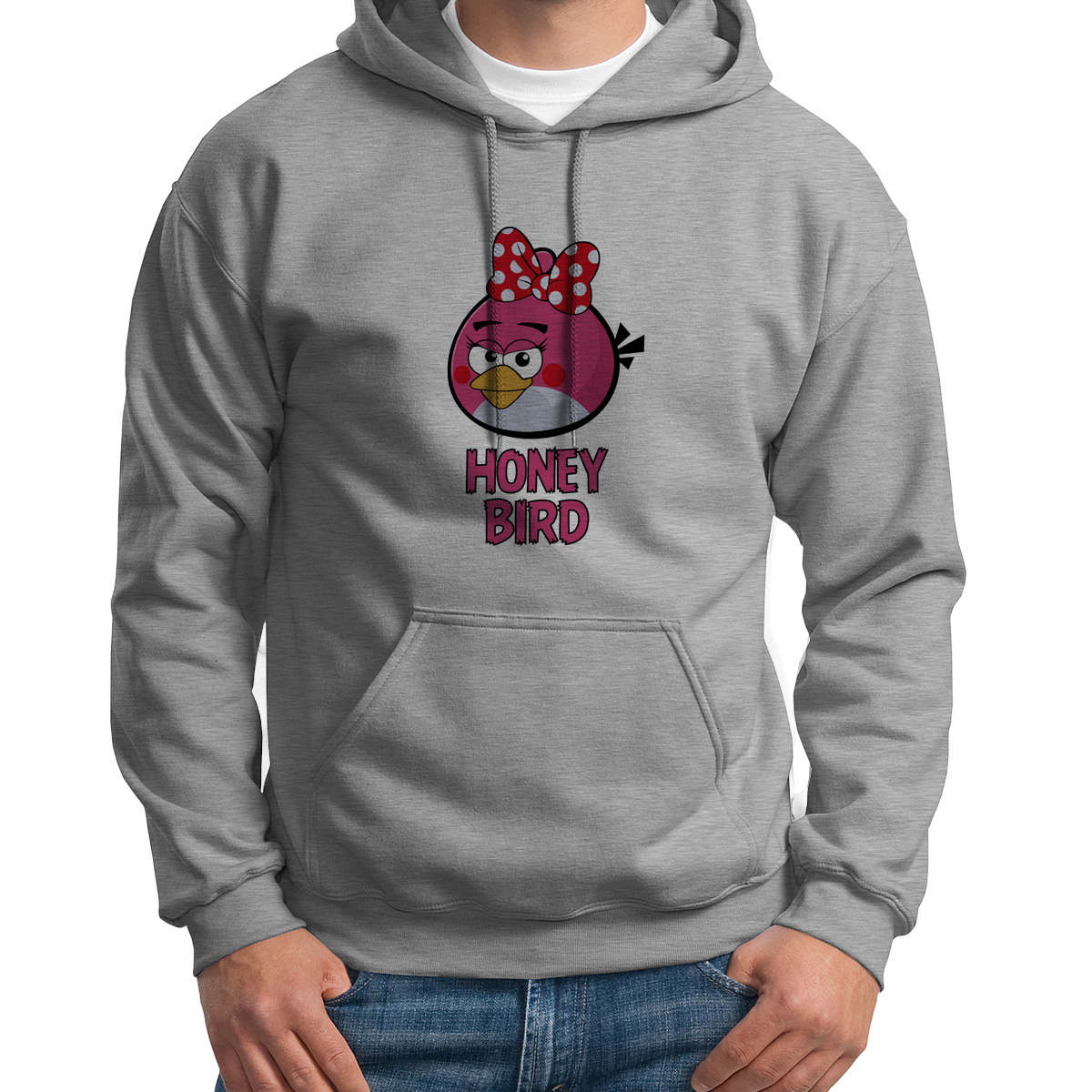 

Худи унисекс CoolPodarok Honey bird белое 42 RU, CX42S0113950