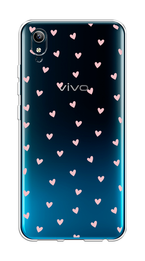 

Чехол на Vivo Y91c/Y1s "Розовые сердечки паттерн", Розовый;прозрачный, 262850-1