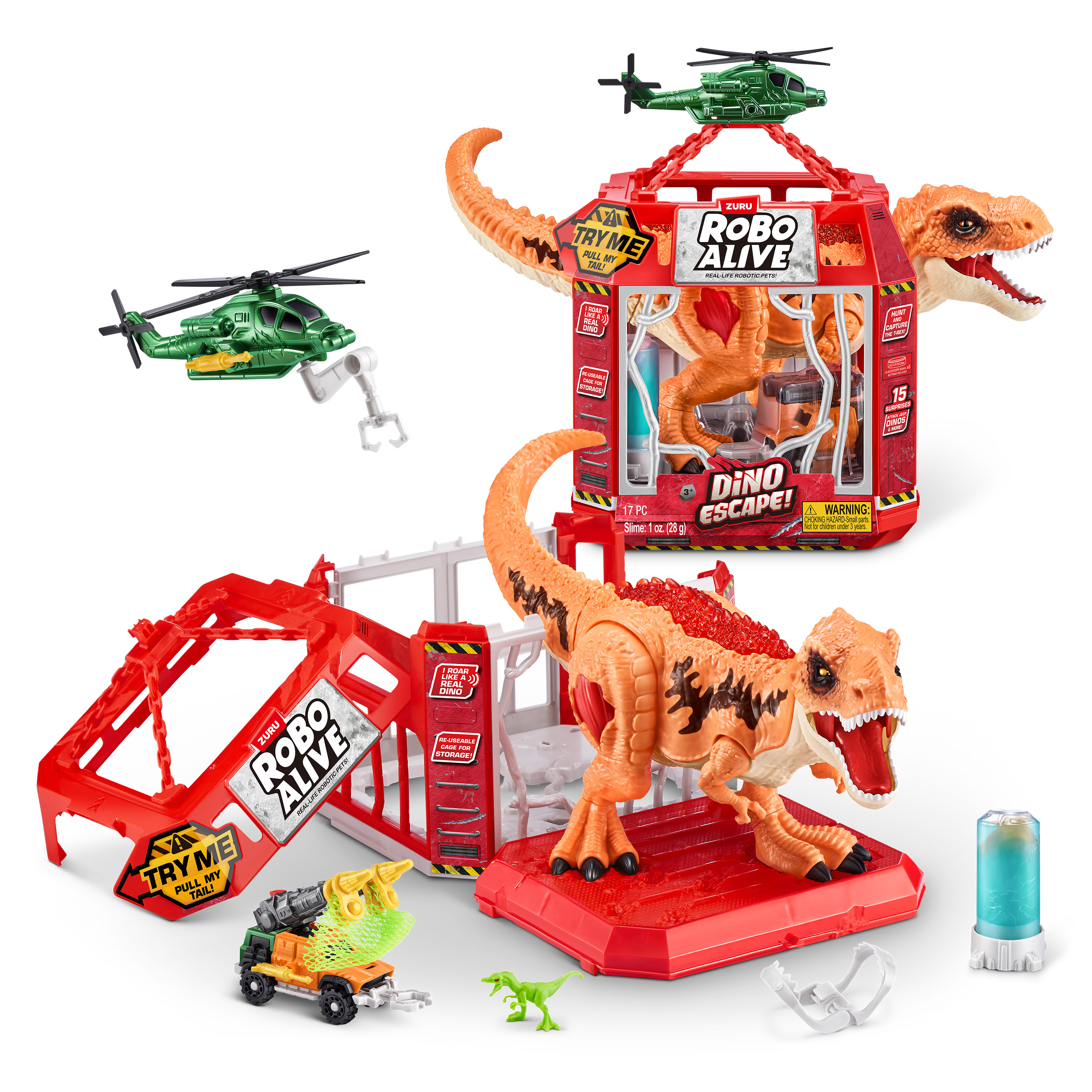 

Игрушка Robo alive Dino Escape Series 1 71127, Оранжевый;красный, Robo alive