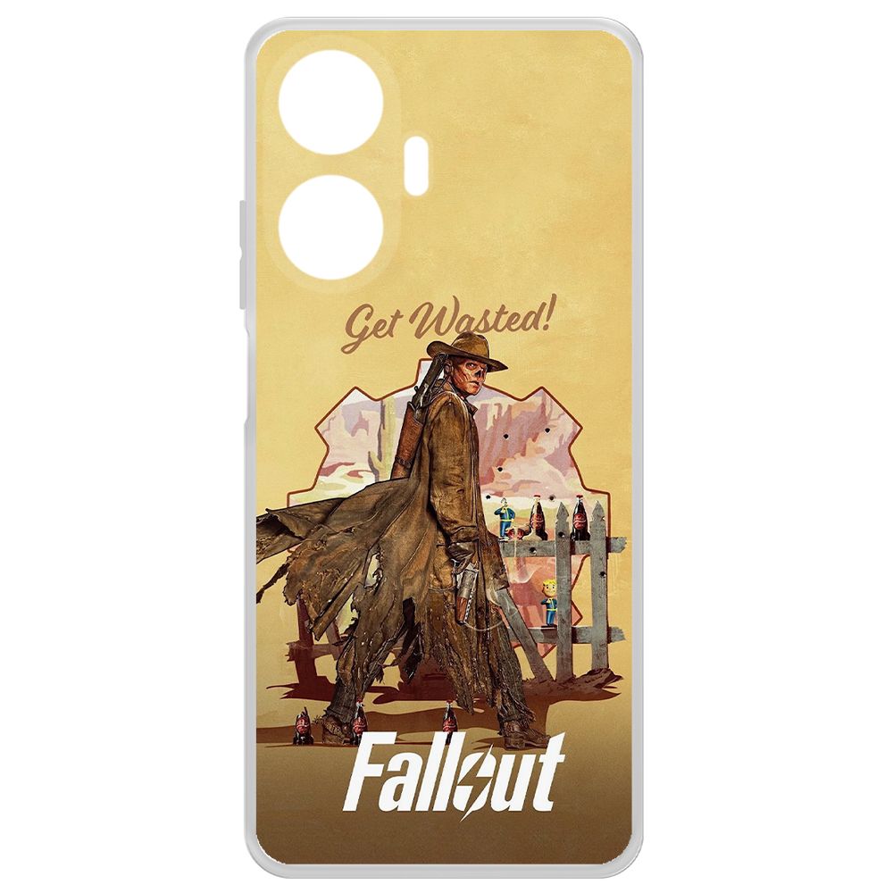 

Чехол-накладка Krutoff Clear Case Фоллаут (Fallout) - Давай напьемся! для Realme C55, Прозрачный