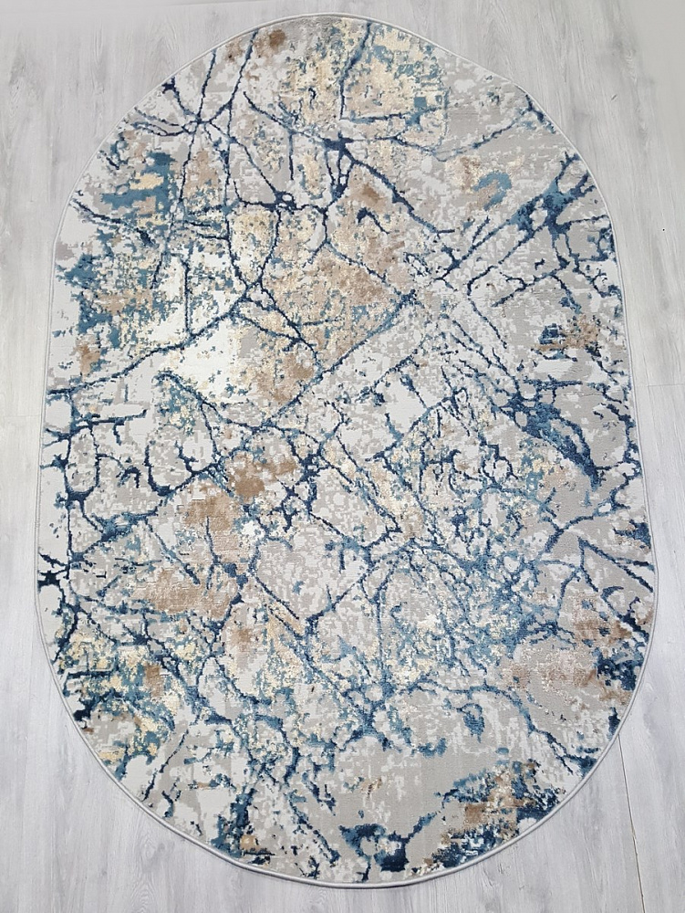 фото Ковер lara 4429a овал голубой 0,8х1,5 sofia rugs