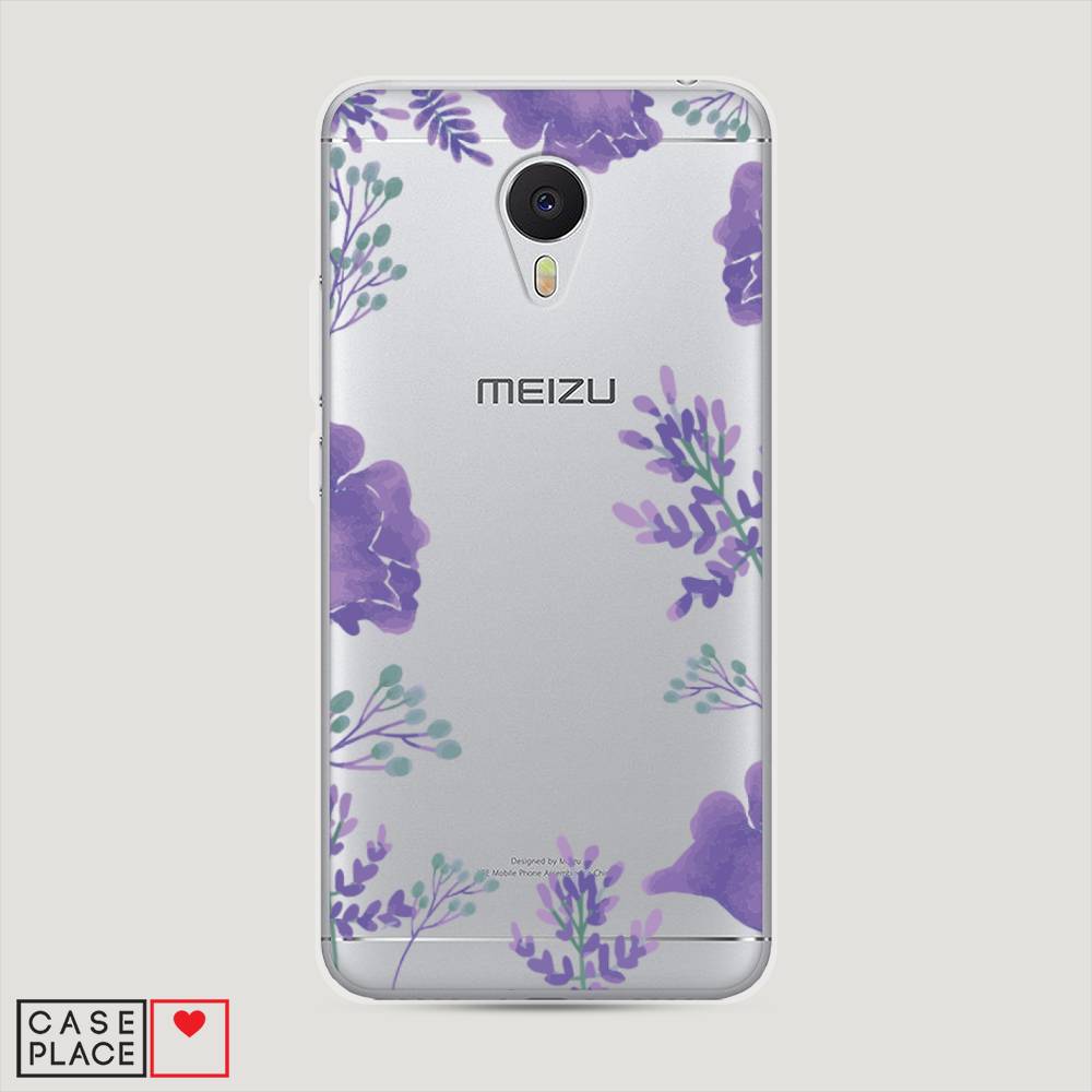 

Чехол Awog на Meizu M3 "Сиреневая цветочная рамка", Прозрачный;фиолетовый, 70350-8