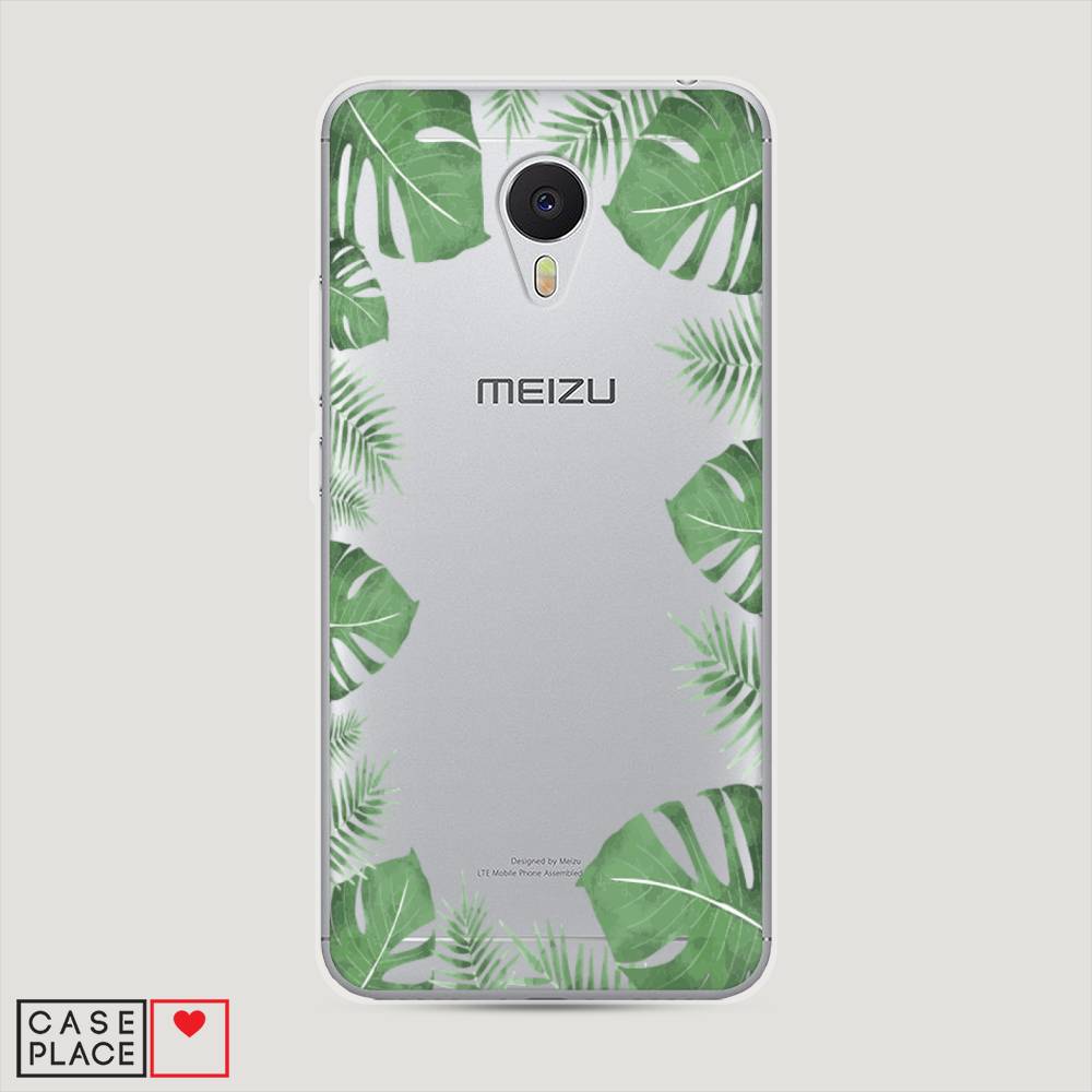 

Чехол Awog на Meizu M3 "Листья папоротника рамка", Зеленый, 70350-8