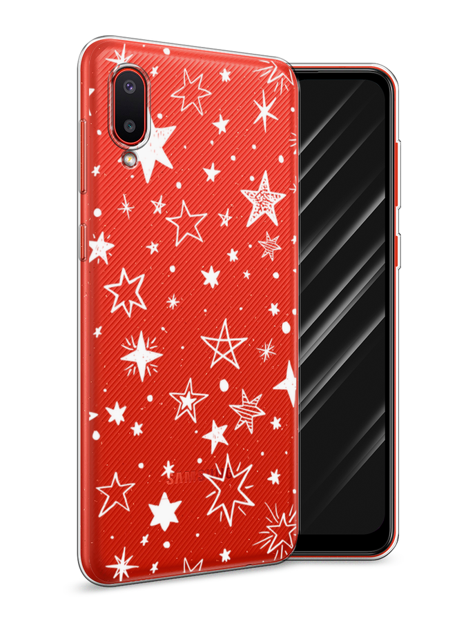 

Чехол Awog на Samsung Galaxy A02 / Самсунг A02 "Звездочки графика белая", Разноцветный, 2102550-7