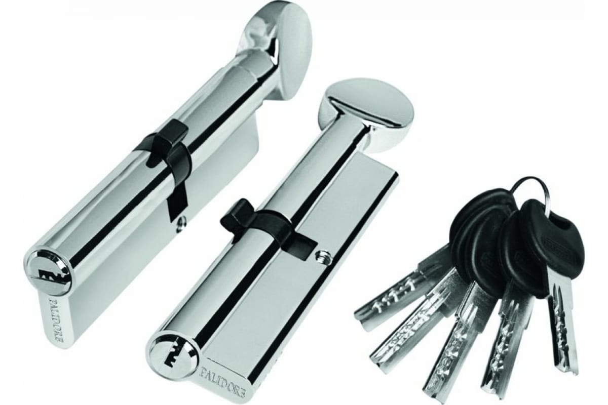 Цилиндр PALIDORE 110PC 55/55 ключ/завертка, хром блестящий 98760909
