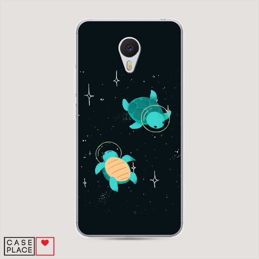 

Чехол Awog на Meizu M3 "Черепашки космонавты", Черный;синий, 70350-4