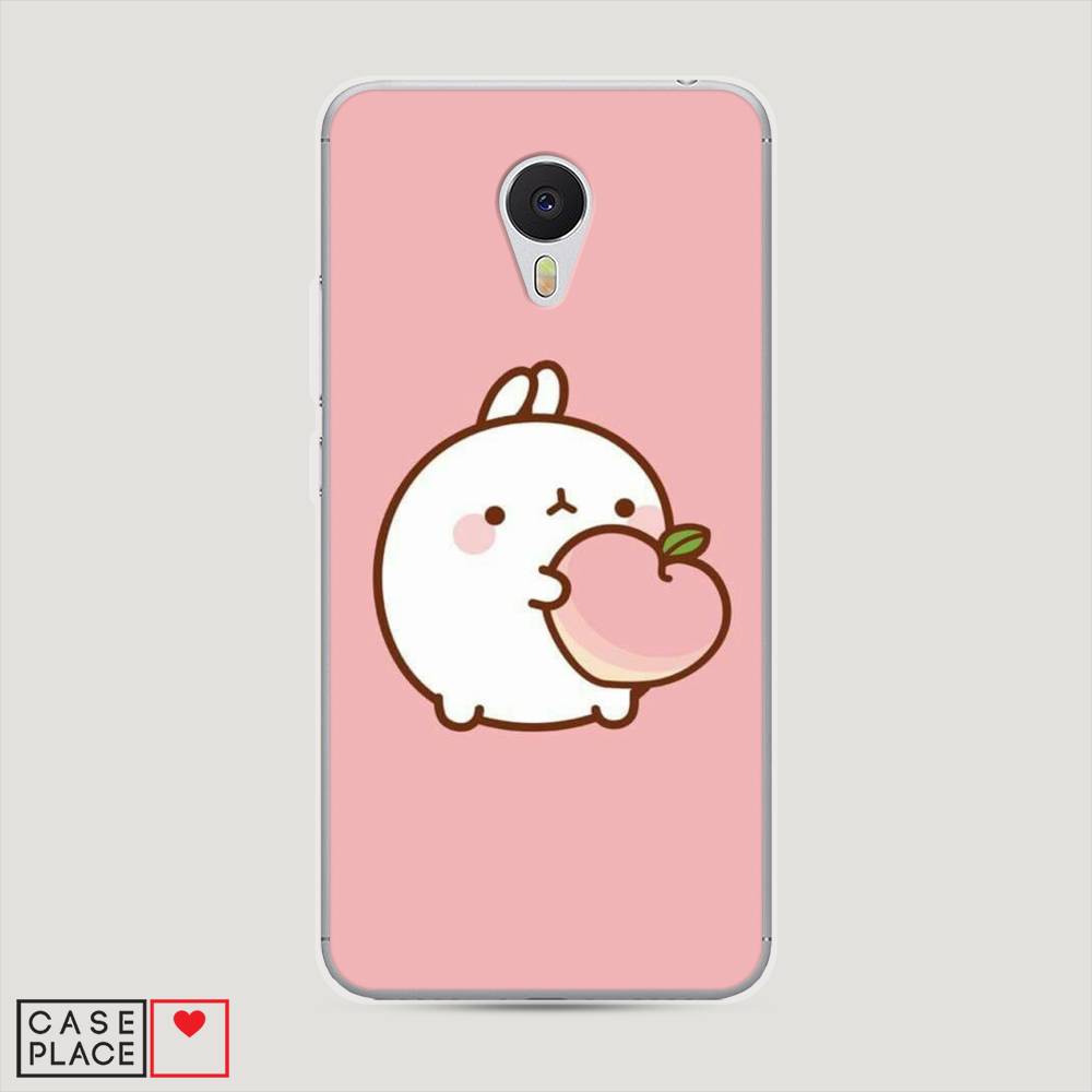 

Чехол Awog на Meizu M3 "Кролик с персиком", Розовый;бежевый, 70350-1